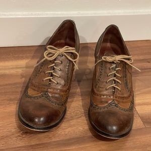 Jeffrey Campbell heeled oxford style lace up booties/shoes.